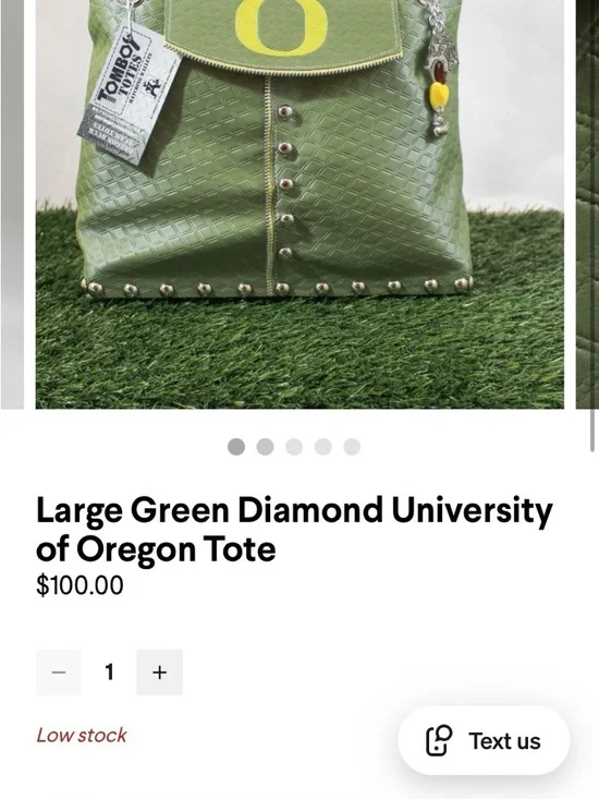 Olive Green Quilted Crossbody Bag with Decorative 'O' Accent - Picture 7 of 7